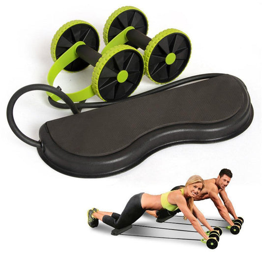 Abdominal Wheels Roller Stretch Multi-Functional Resistance Pull Rope Abdominal Muscle Trainer Exercise