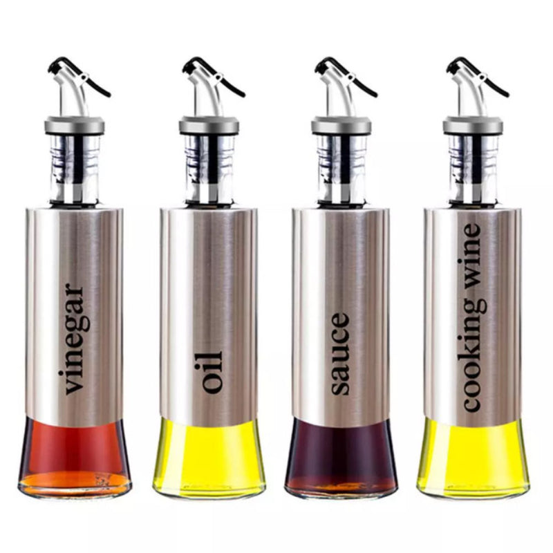 500ml High-Quality Stainless-Steel Covered Smart Glass Oil Bottle