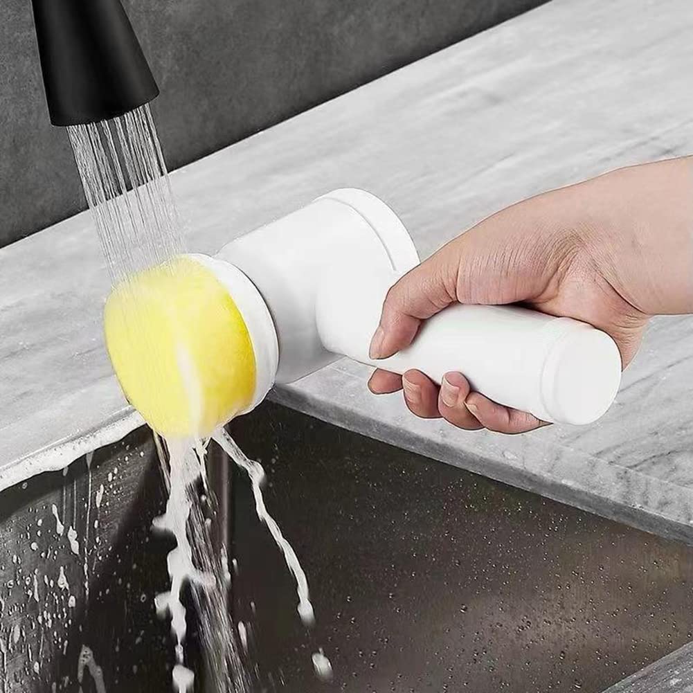 Wireless Electric Cleaning Brush Set 5-In-1 Handheld Bathtub Brush Kitchen Bathroom Sink Cleaning Tool Profess Cleaning Brushs