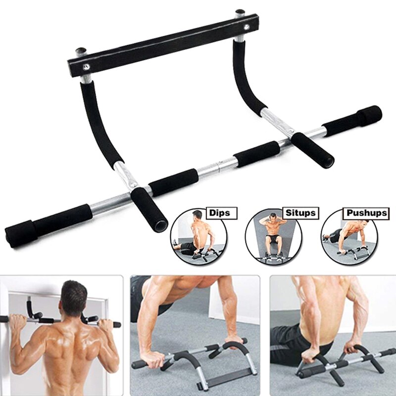 Newly Iron Gym Pull Up Sit Up Door Bar Portable Chin-Up For Upper Body Workout Doorway