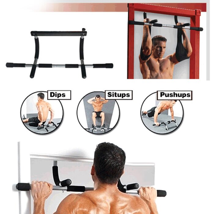 Newly Iron Gym Pull Up Sit Up Door Bar Portable Chin-Up For Upper Body Workout Doorway