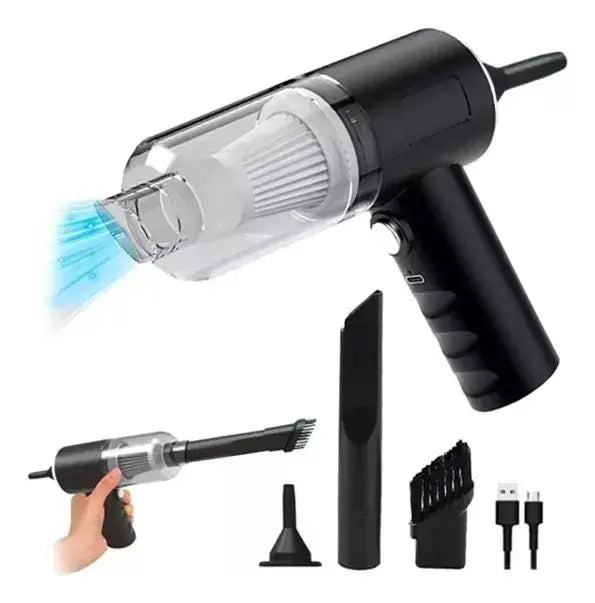 3 In 1 Portable Mini Vacuum Cleaner Duster Blower Air Pump Wireless Handheld Clean Microscopic Dust